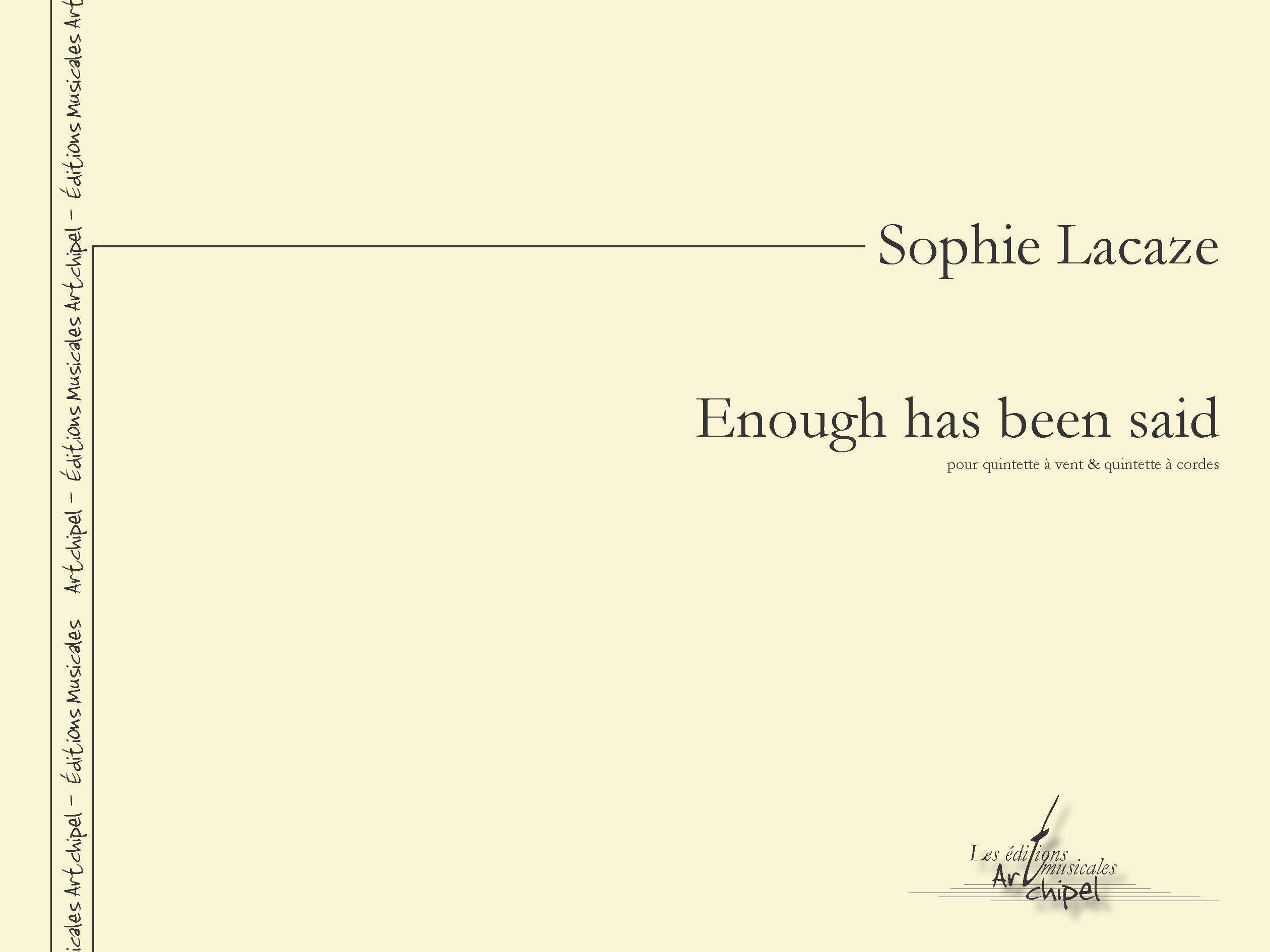 Enough has been said