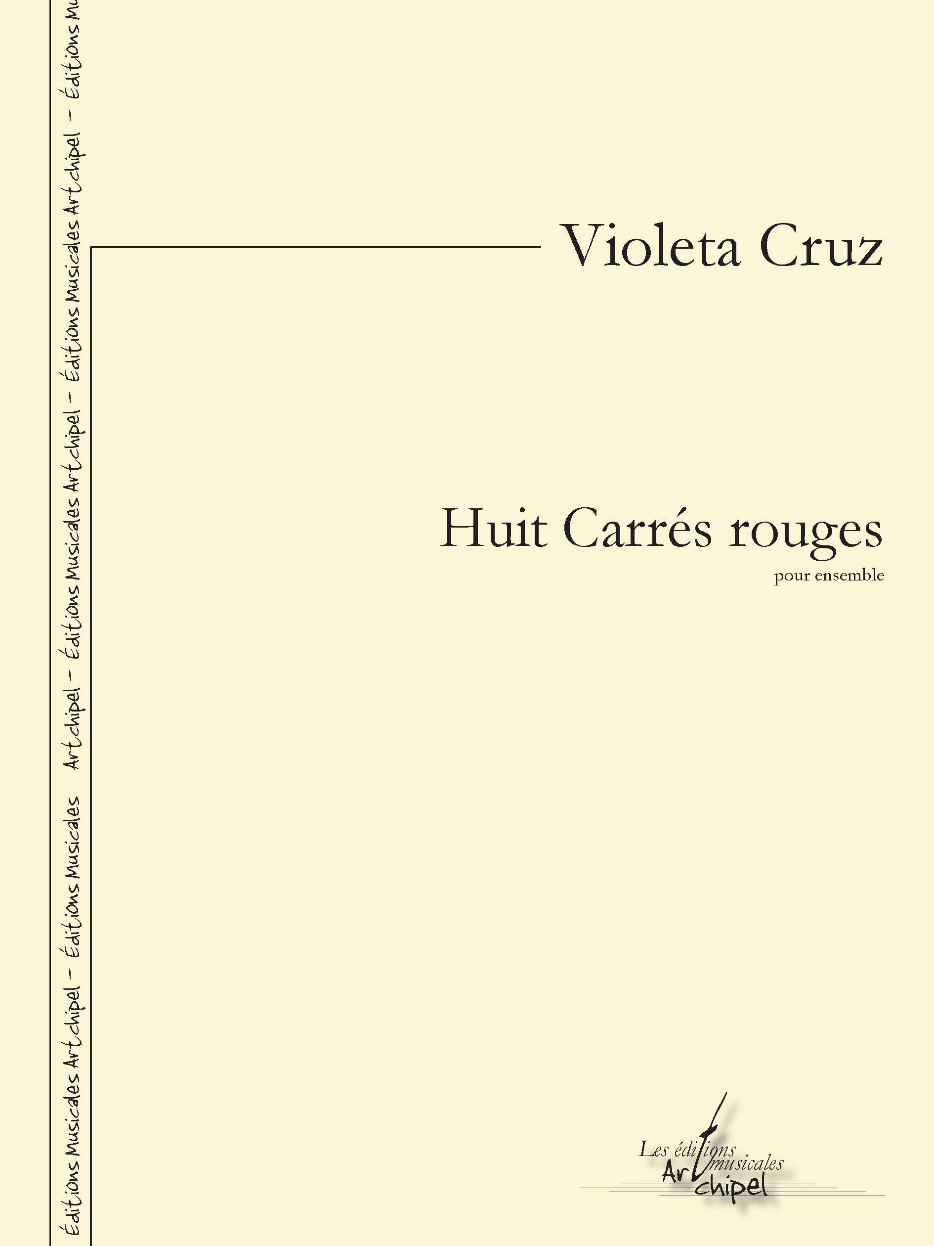 Huit carrés rouges